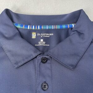 St. Andrews of Scotland Men's XXL Golf Polo‎ Blue Stripe Performance Big & Tall